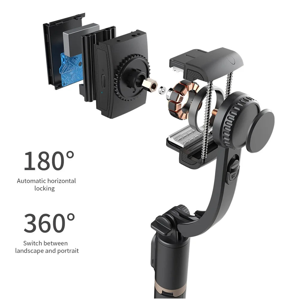 Selfie Stick Bluetooth Techsuit Q08, Uniwersalny, Czarny