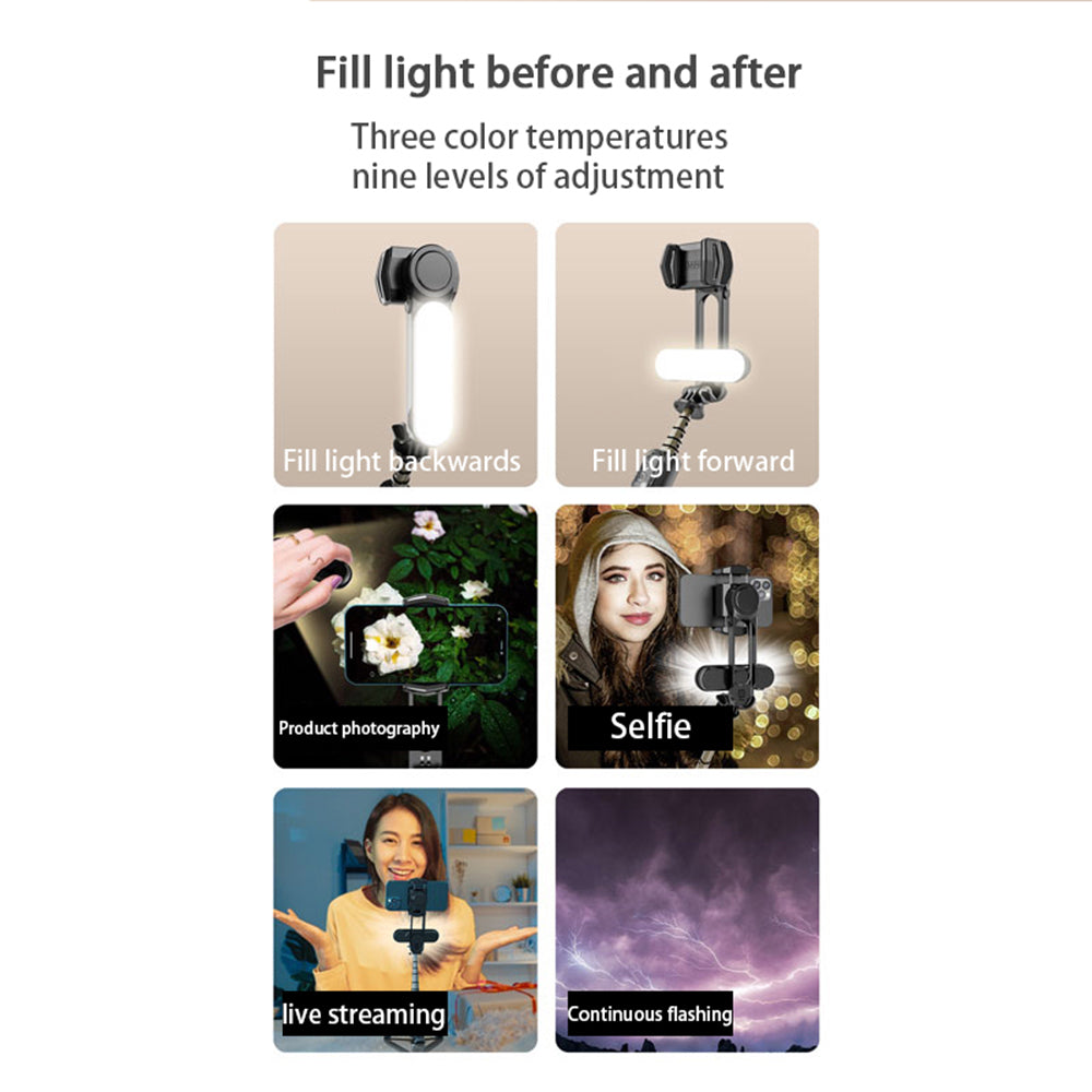 Selfie Stick Bluetooth Techsuit Q09, Uniwersalny, Czarny