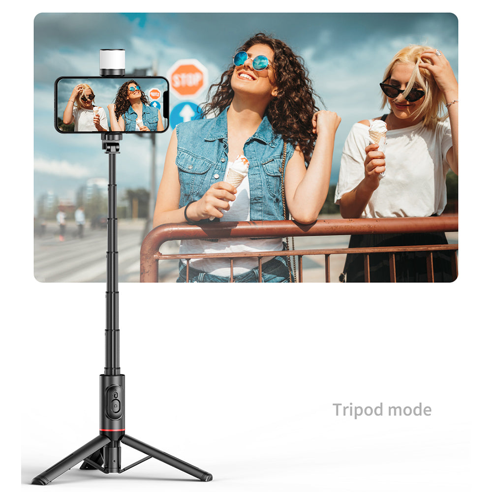 Selfie Stick Bluetooth Techsuit Q12S, Uniwersalny, Czarny
