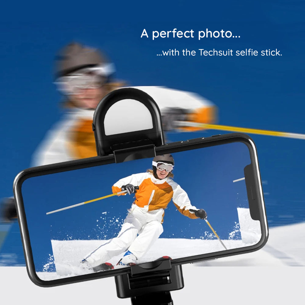 Selfie Stick Bluetooth Techsuit S01-S, Uniwersalny, Czarny