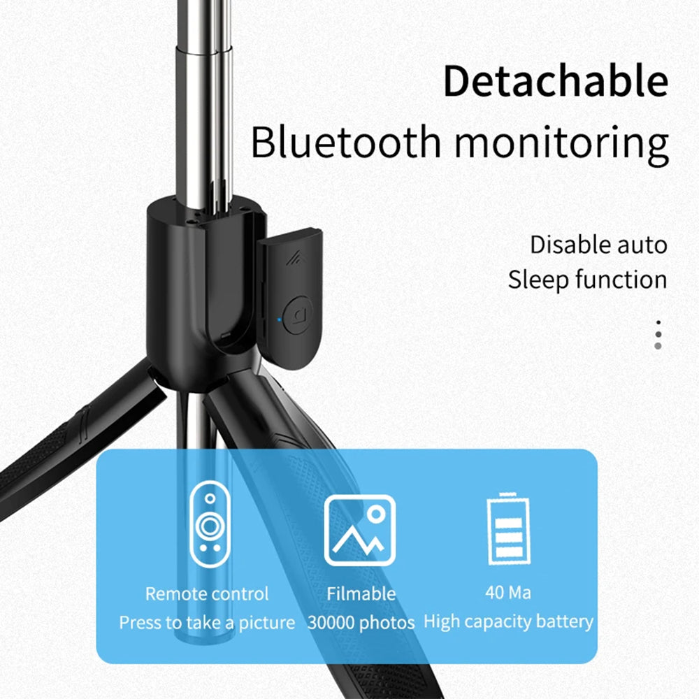 Selfie Stick Bluetooth Techsuit S01-S, Uniwersalny, Czarny