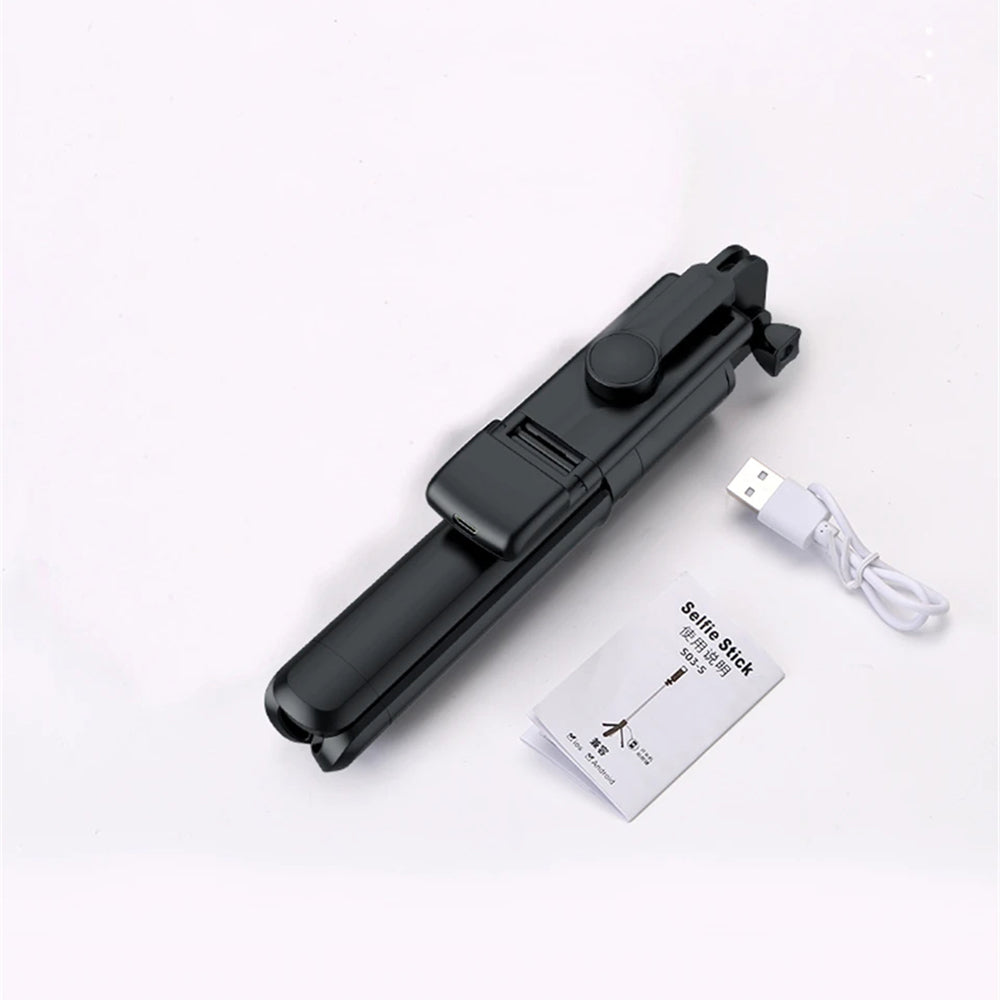 Selfie Stick Bluetooth Techsuit S03-S, Uniwersalny, Czarny