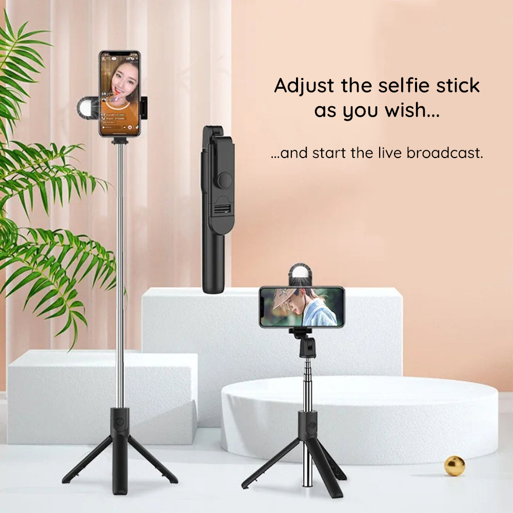 Selfie Stick Bluetooth Techsuit S05-S, Uniwersalny, Czarny