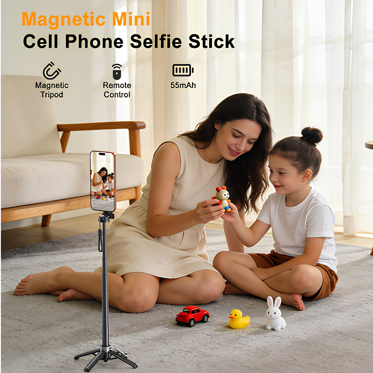 Selfie Stick Bluetooth XO Design SS25 Pro, Uniwersalny, Czarny