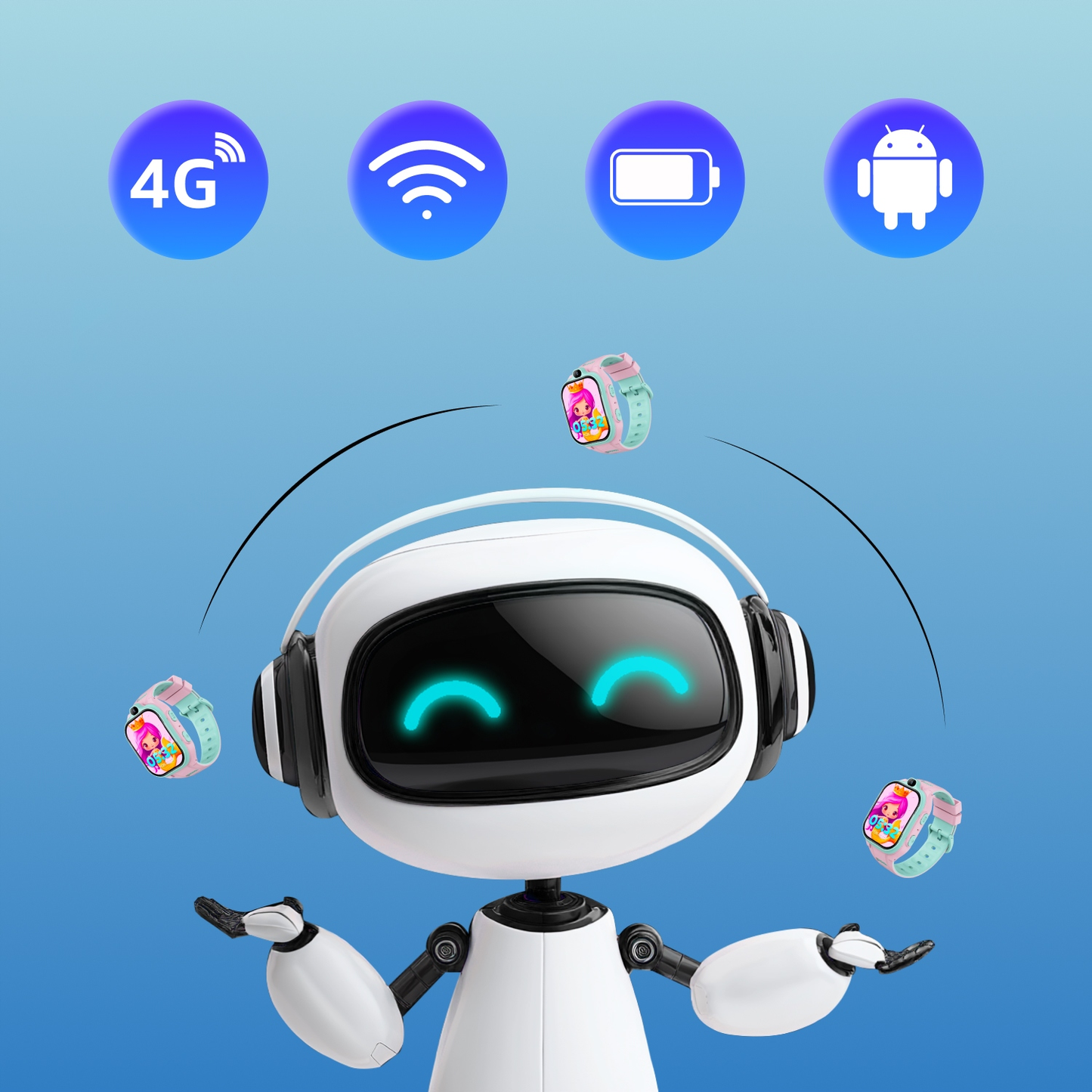 Smartwatch Forever Kids Boost KW-530 Call, Różowy