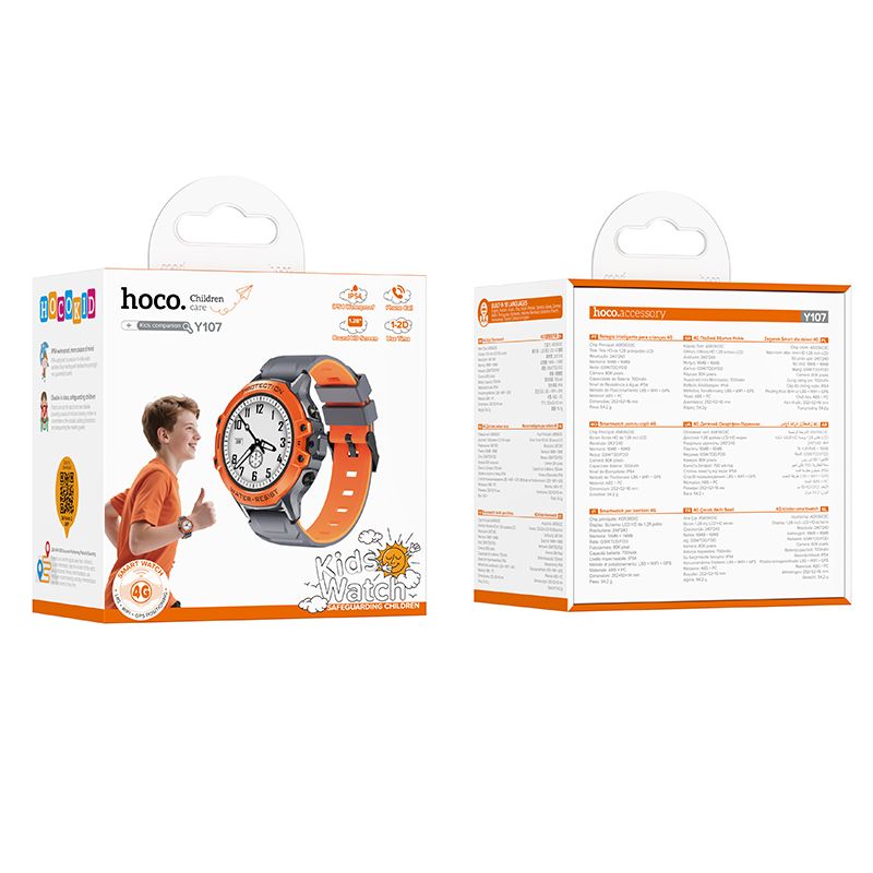 HOCO Y107 Kids Call Smartwatch, Orange