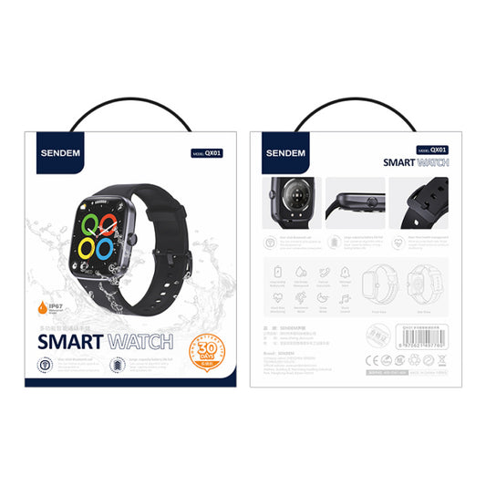 Smartwatch Sendem QX01, czarny