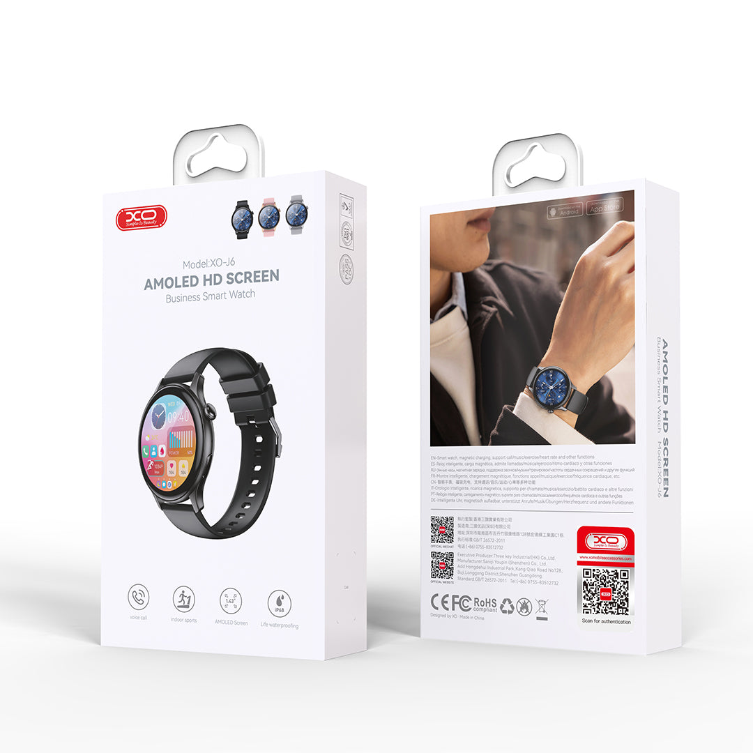 Smartwatch XO Design J6, Czarny