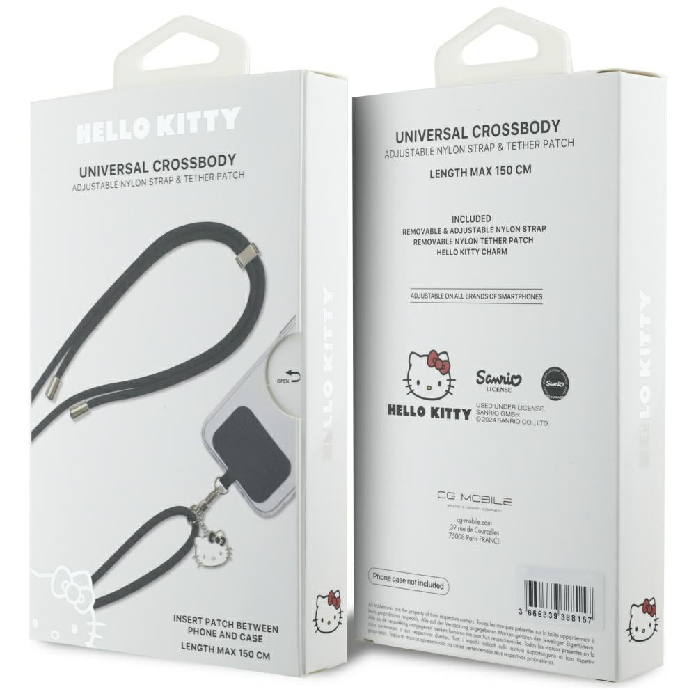 Sznur na telefon Hello Kitty Crossbody, czarny