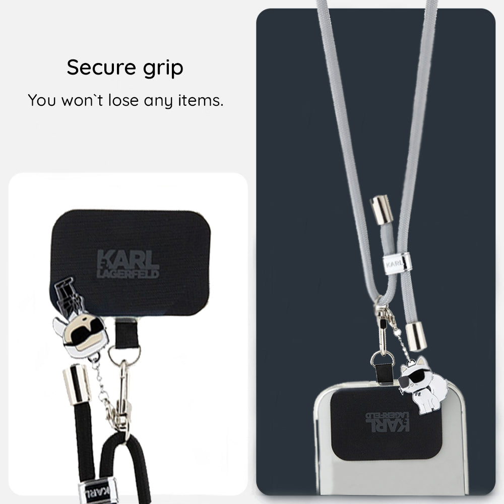 Sznurek do telefonu Karl Lagerfeld Choupette, Szary