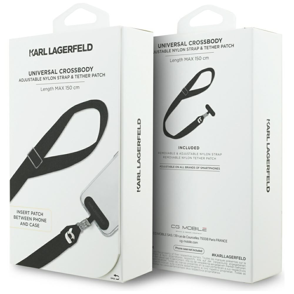 Sznurek do Telefonu Karl Lagerfeld Karl Metal Logo, Czarny