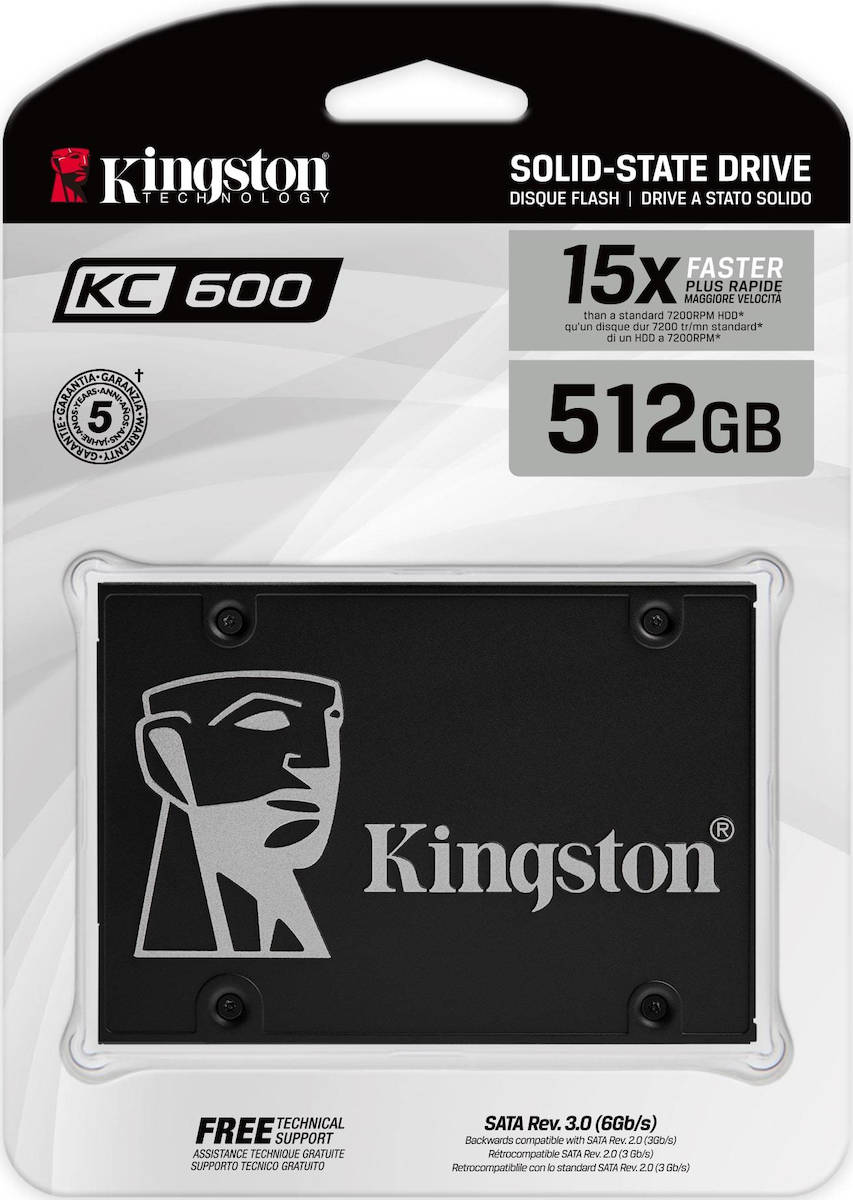 Solid State Drive (SSD) Kingston KC600, 512GB, 2,5 cala, SATA III SKC600/512G