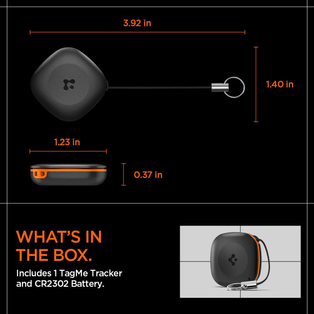 Spigen SmartTag TagMe dla serii iOS, Czarny