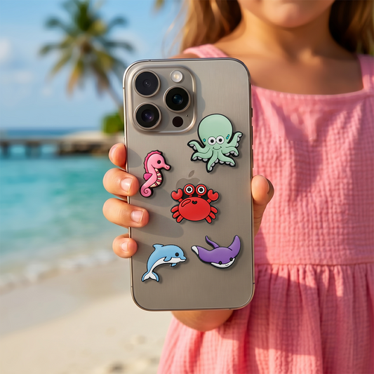 Naklejka 3D OEM Ocean do Etui na Telefon / Tablet, Zestaw 5 sztuk, Wielokolorowa