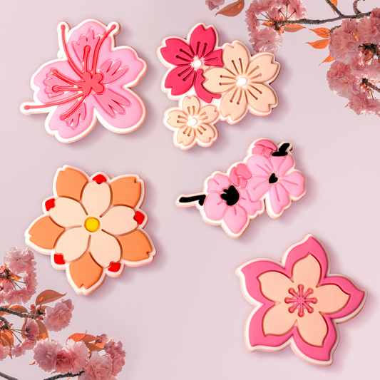 Naklejka 3D OEM Pink Blossom na etui na telefon / tablet, zestaw 5 sztuk, wielokolorowa