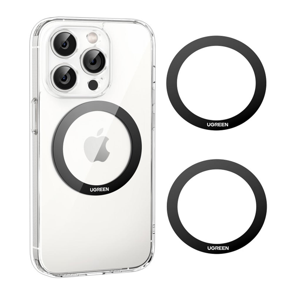 Naklejka Metalowa UGREEN LP428 (25766), Zestaw 2 sztuki, Czarny.