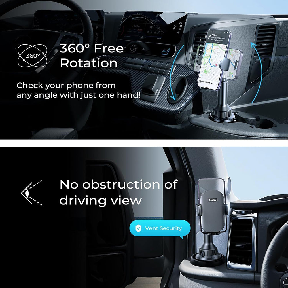 Uchwyt samochodowy Lisen, 4.7 cala - 7.2 cala, Czarny YL0220100001