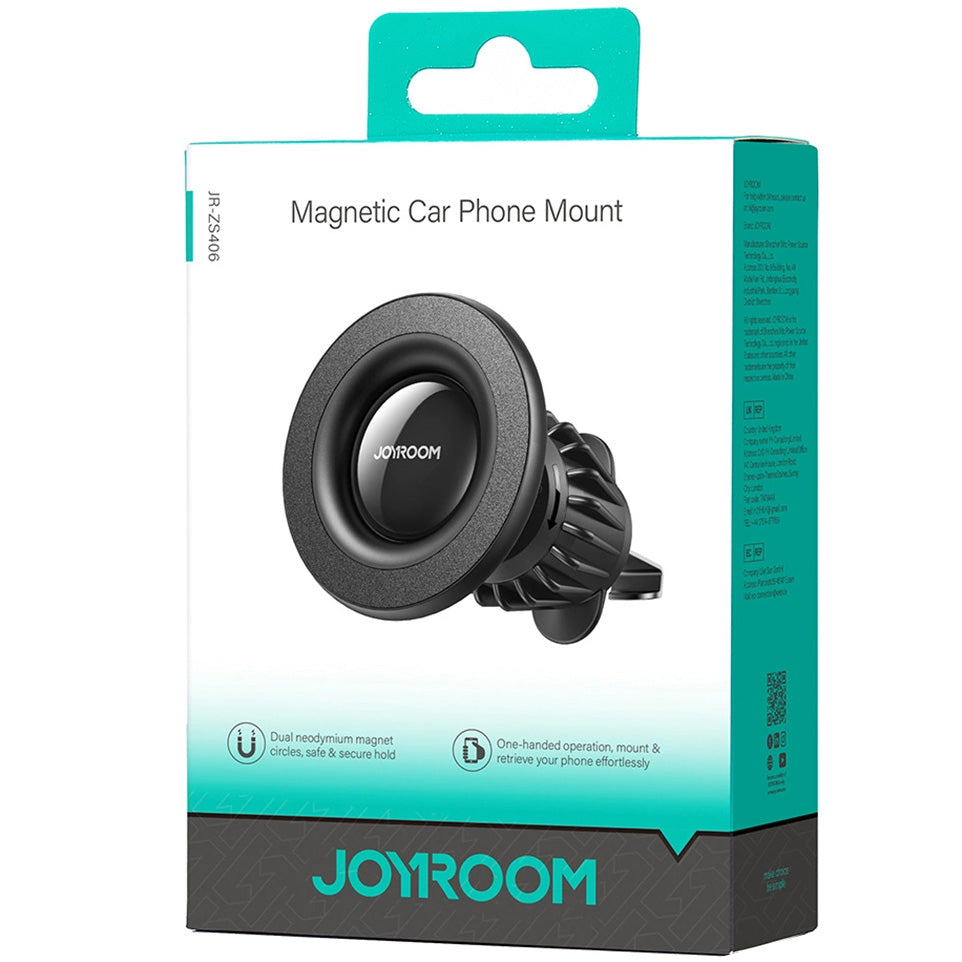 Uchwyt Samochodowy Magnetyczny Joyroom JR-ZS406 Air Vent, Uniwersalny, Czarny