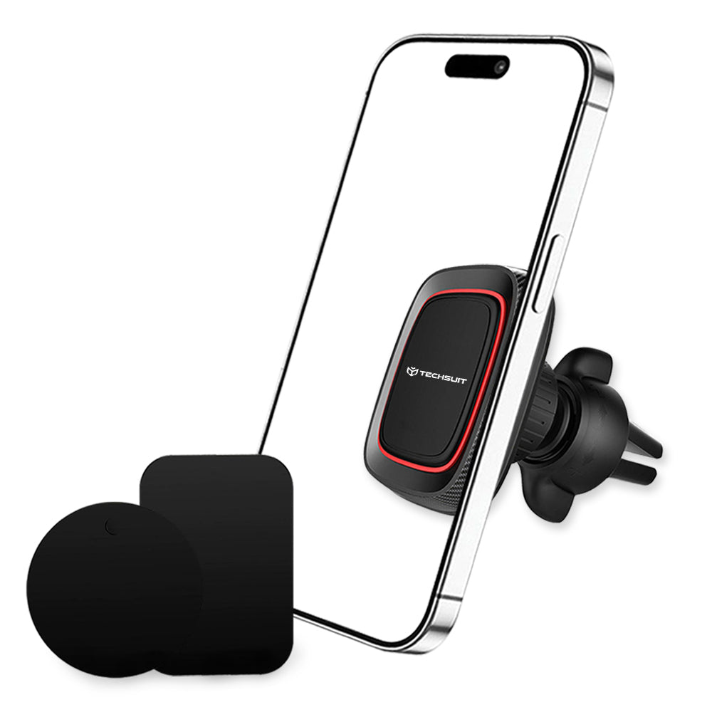 Uchwyt Samochodowy Magnetyczny Techsuit S4, Uniwersalny, Czarno-Czerwony