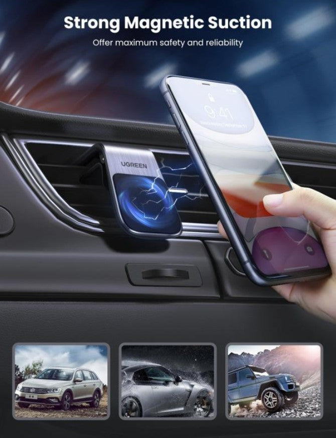 Magnetyczny Uchwyt Samochodowy UGREEN Waterfall, Uniwersalny, Czarny