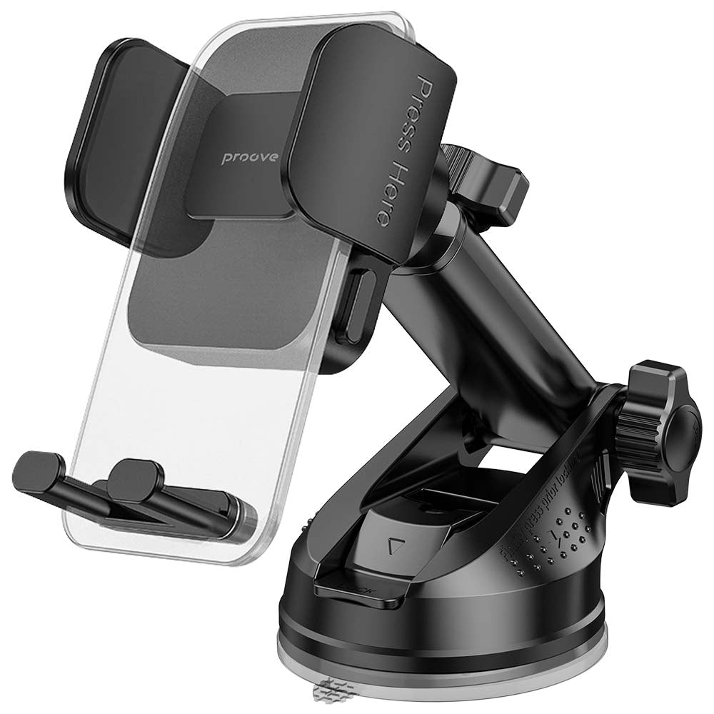 Uchwyt samochodowy Proove Crystal Clamp Plus Dash, 4.7 cala - 6.9 cala, Czarny CHCSP0000001