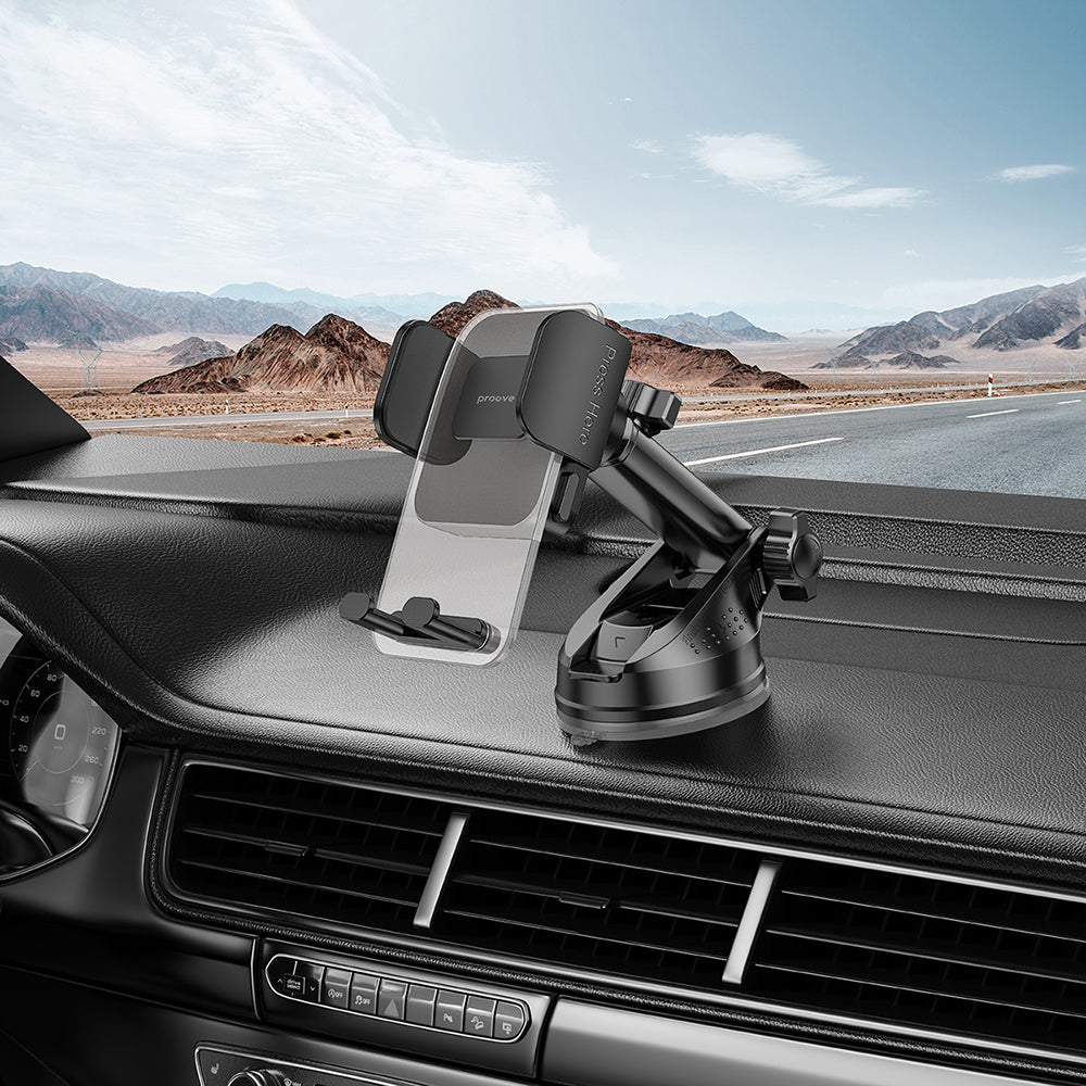 Uchwyt samochodowy Proove Crystal Clamp Plus Dash, 4.7 cala - 6.9 cala, Czarny CHCSP0000001