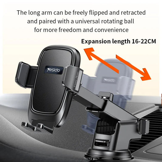 Uchwyt samochodowy Yesido C262, 4.7 cala - 7.2 cala, Czarny