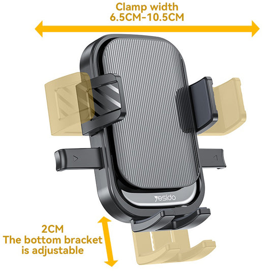 Uchwyt samochodowy Yesido C267, 4.7 cala - 7.2 cala, Czarny