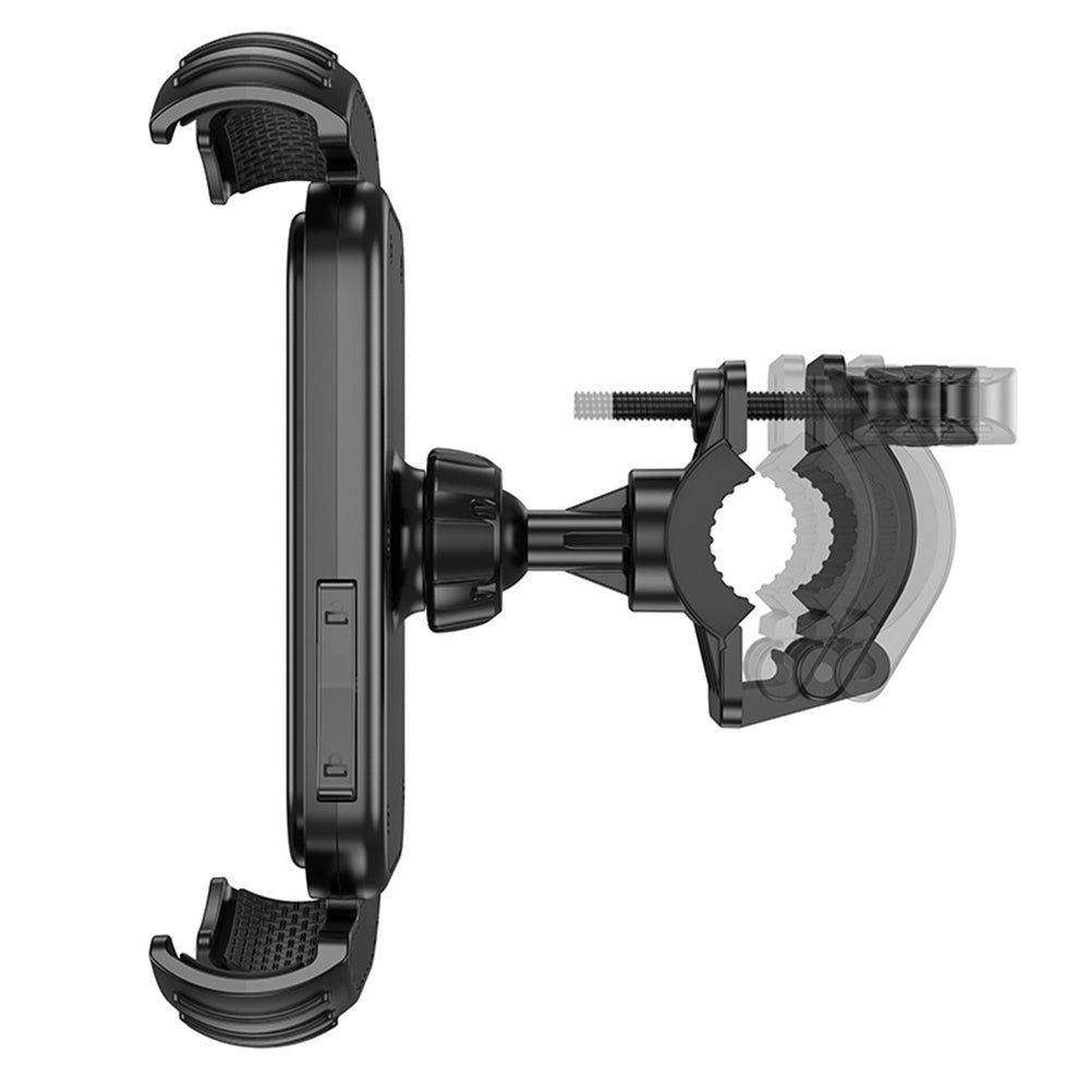 Uchwyt Rowerowy Motocyklowy Borofone BH105 Basalt, 4.7 cala - 7 cali, Czarny