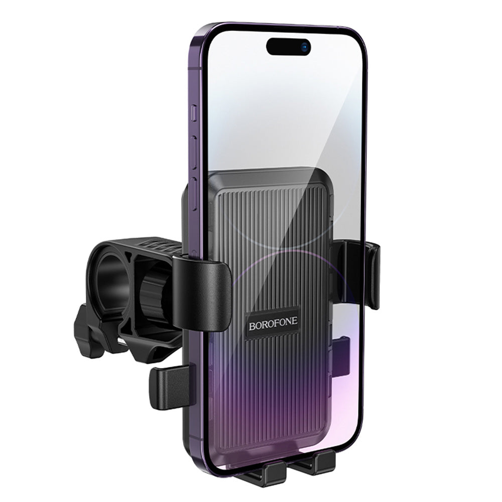 Uchwyt Rowerowy Motocyklowy Borofone BH13 Knight, 4.5 cala - 7 cali, Czarny