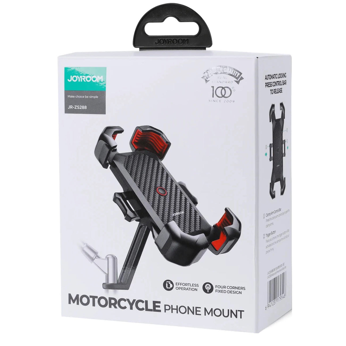 Uchwyt Rowerowy Motocyklowy Joyroom JR-ZS288-m, 4.7 cala - 7 cali, Czarny