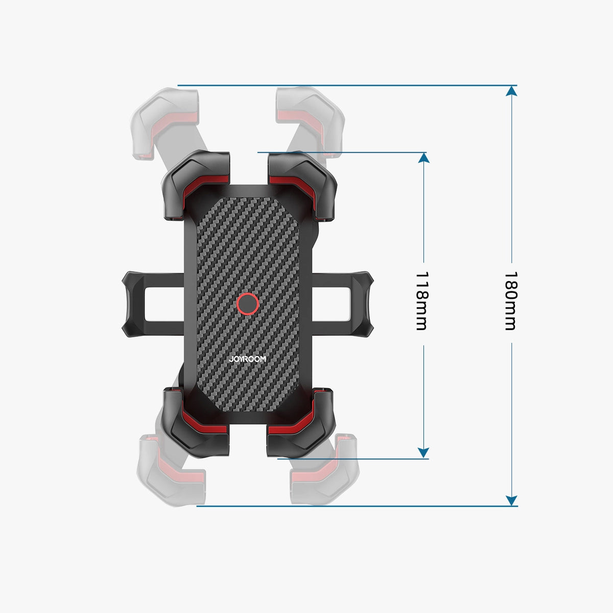 Uchwyt Rowerowy Motocyklowy Joyroom JR-ZS288-m, 4.7 cala - 7 cali, Czarny