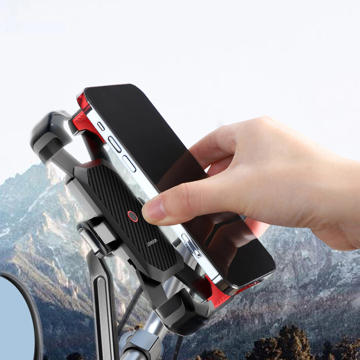 Uchwyt Rowerowy Motocyklowy Joyroom JR-ZS288-m, 4.7 cala - 7 cali, Czarny