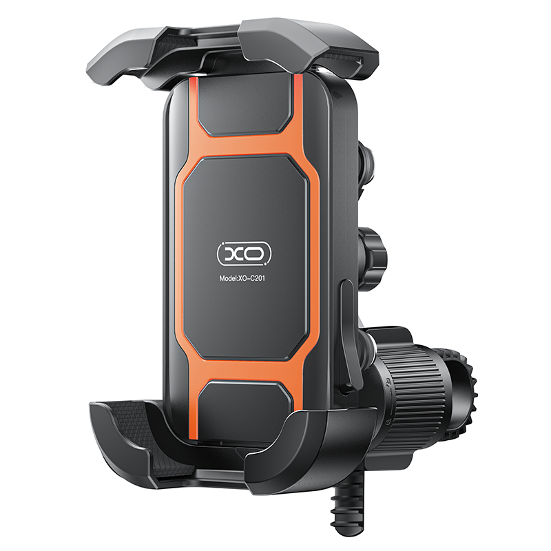 Uchwyt rowerowy i motocyklowy XO Design C201, 4,5 cala - 7 cali, czarno-pomarańczowy