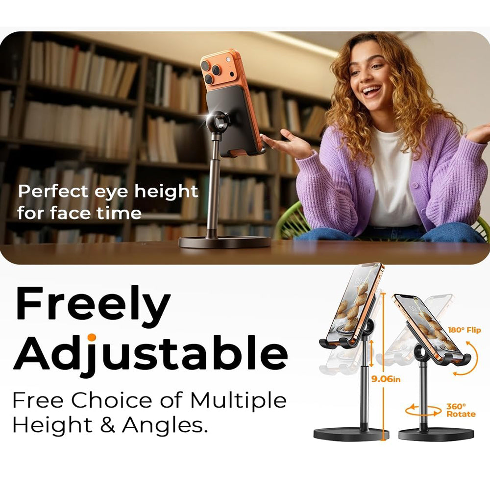 Stojak biurkowy Lisen Mechanical na telefon / tabletę, 4 cale - 10 cali, Czarny YL0421030004