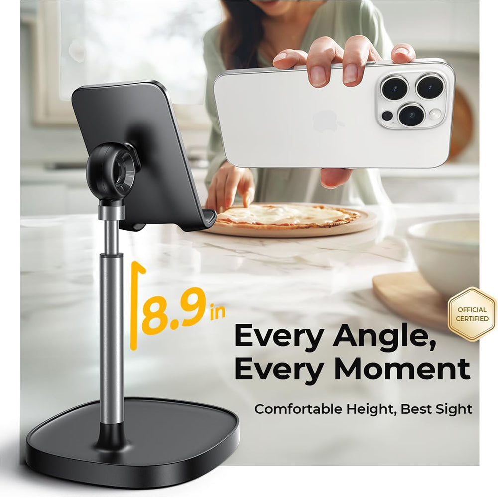 Stojak biurkowy Lisen Mechanical na telefon / tabletę, 4 cale - 10 cali, Czarny YL0421030004