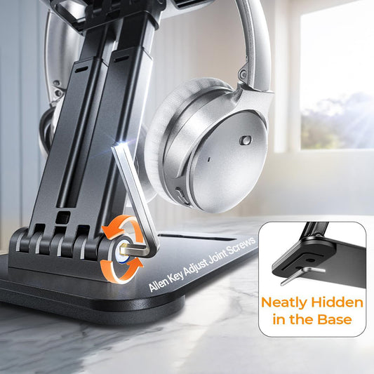 Stojak biurkowy Lisen na telefon / tabletę, 4 cale - 15,9 cala, Czarny YL0424080007