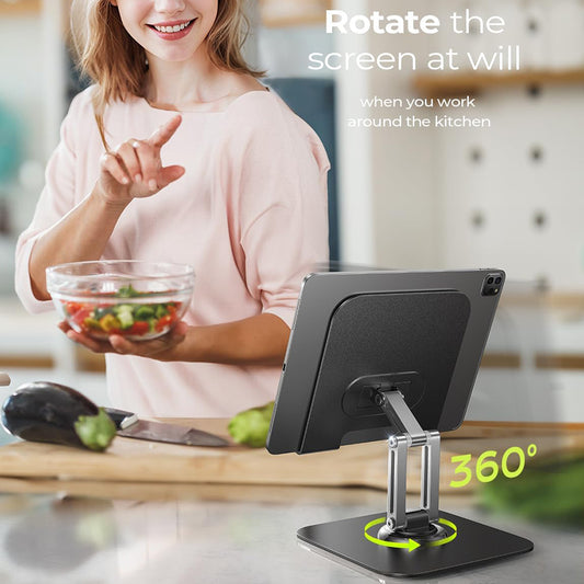 Stojak biurkowy Lisen Q18 na telefon / tabletę, 4.7 cala - 12.9 cala, Czarny YL0423120002