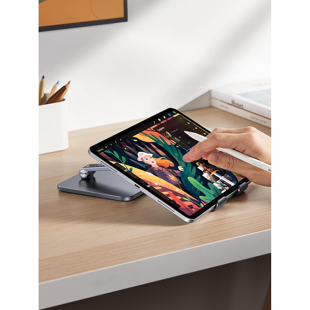 Uchwyt biurkowy UGREEN LP134 na telefon / tablet, 6,1 cala - 12,9 cala, szary, ponownie zapakowany