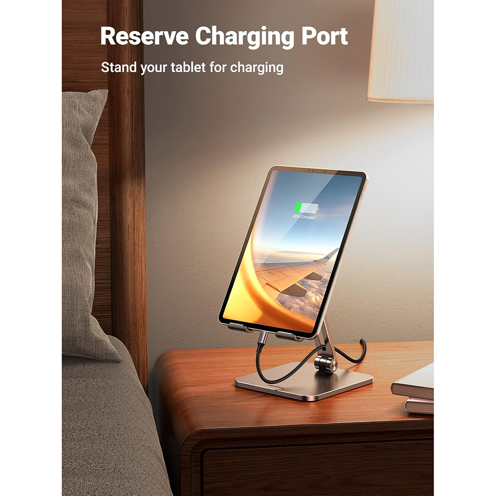 Uchwyt biurkowy UGREEN LP134 na telefon / tablet, 6,1 cala - 12,9 cala, szary, ponownie zapakowany