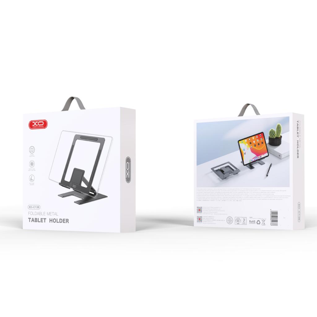 Stojak biurkowy XO Design C136 na telefon / tablet, 4.7 cala - 12.9 cala, Czarny