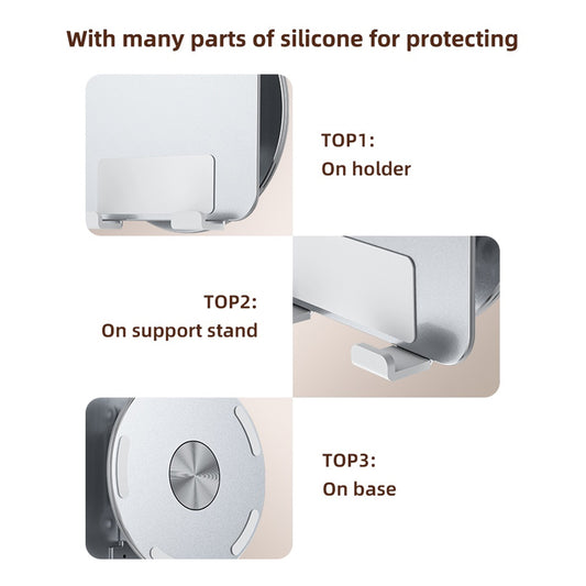 Stojak biurkowy Yesido C293 na telefon / tabletę, 4,5 cala - 13 cali, srebrny