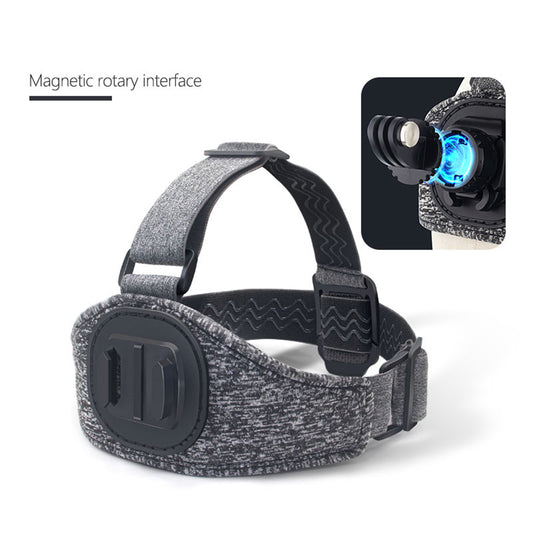 Uchwyt na głowę do kamery sportowej Techsuit JX-003 dla serii GoPro, Szary