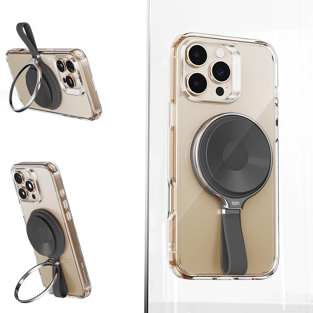 Uchwyt na pierścień ESR HaloLock Leather, Uniwersalny, Czarny