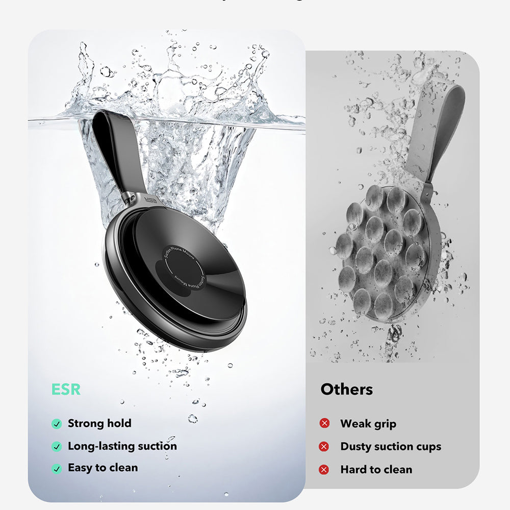 Uchwyt na pierścień ESR HaloLock Leather, Uniwersalny, Czarny