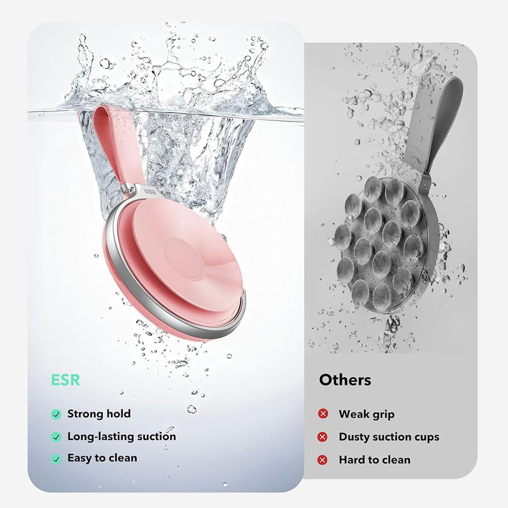 Uchwyt Pierścieniowy ESR HaloLock Leather, Uniwersalny, Różowy