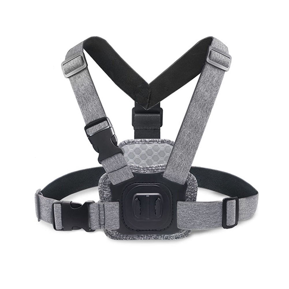 Uchwyt na klatkę piersiową do kamery sportowej Techsuit JX-002 dla serii GoPro, Szary