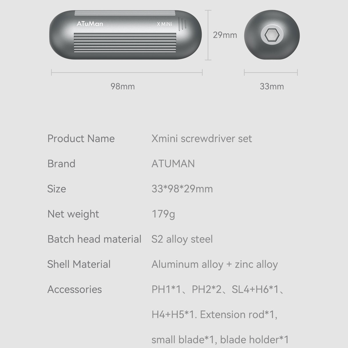 Śrubokręt ATuMan Xmini Pocket