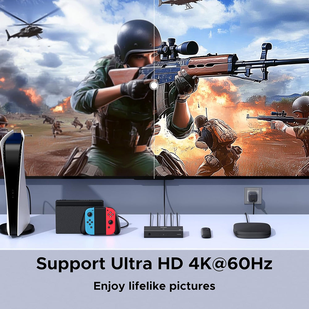 Switch Video HDMI UGREEN AW504 (55857), Czarny