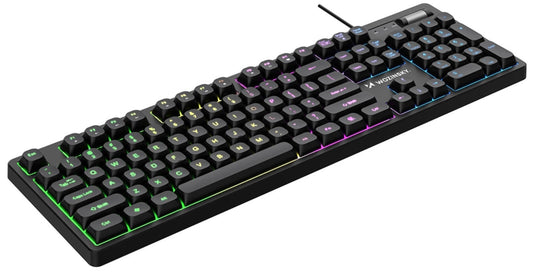 Klawiatura Gamingowa Przewodowa USB WZK WKG-200, RGB, 1,5m, Czarna